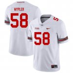 Men's Ohio State Buckeyes #58 Luke Wypler White Nike NCAA College Football Jersey Version OAW4544SZ
